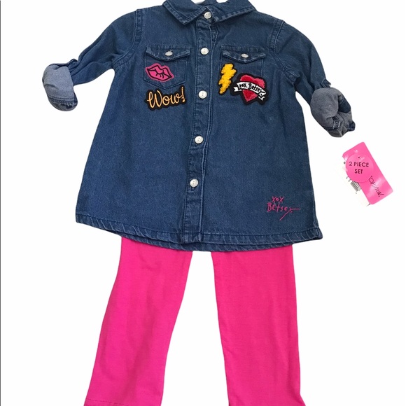 Betsey Johnson Other - Betsey Johnson patchwork button down 2 piece set